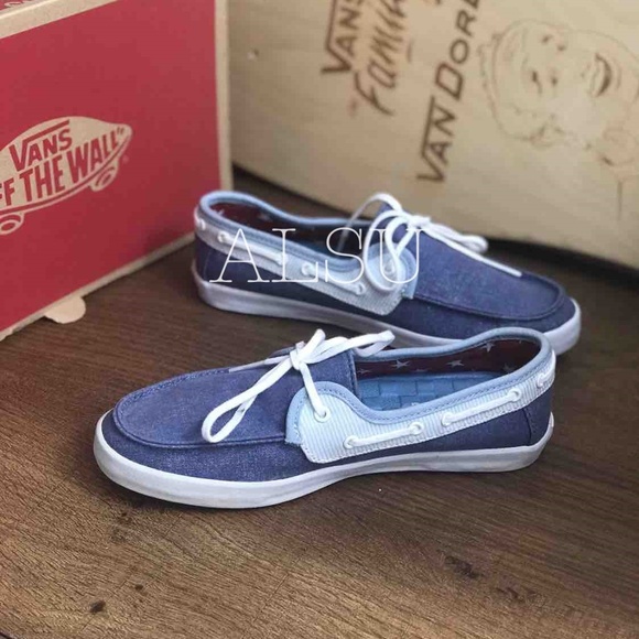 🔥SALE!🔥 NWT VANS Chauffeur Canvas Blue Sneakers Logo Kid’s AUTHENTIC 000SE9F6H - Picture 2 of 8